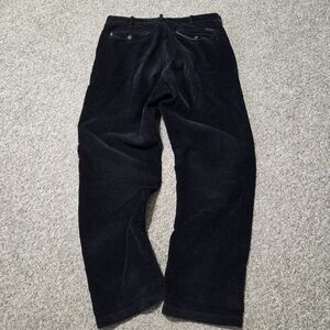 Woolrich Corduroy Pants Black Mens 35x31 Baggy Fit